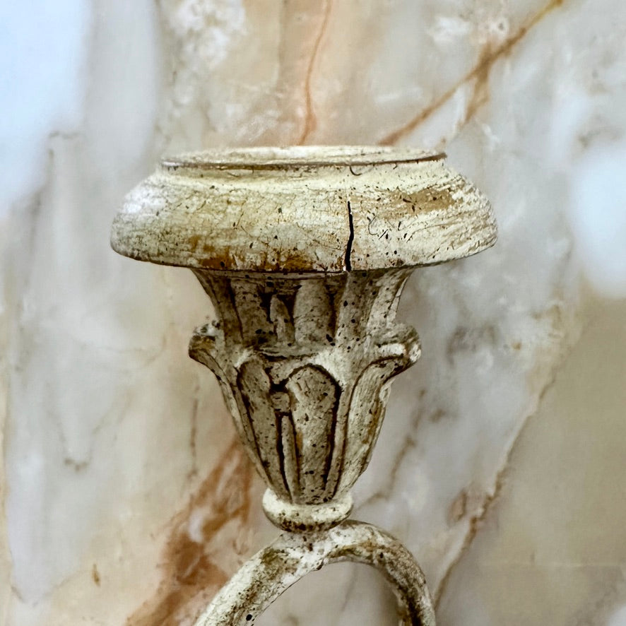 Palladio Italian Wood Carved Wall Sconce