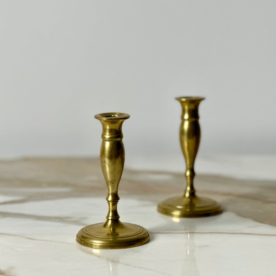 Brass Candlesticks - Pair