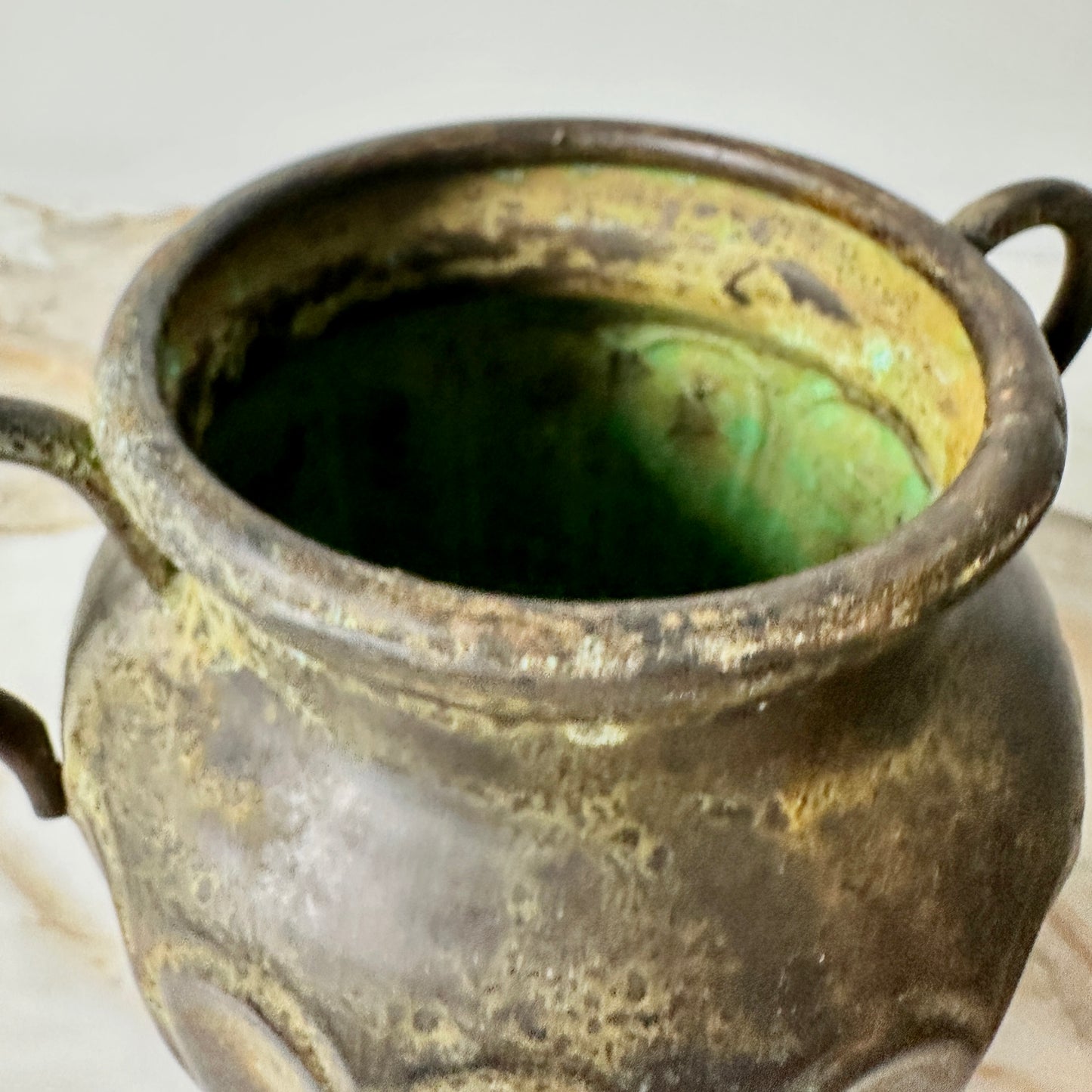 Double Handle Metal Vase