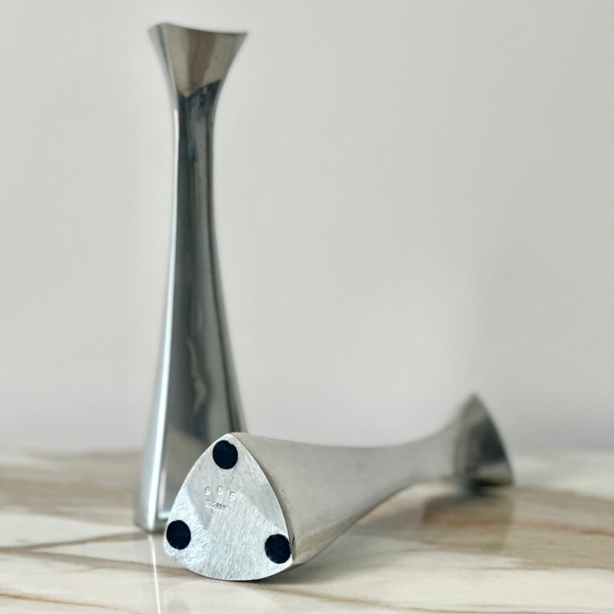 Nambe' Alloy Candlesticks - Pair