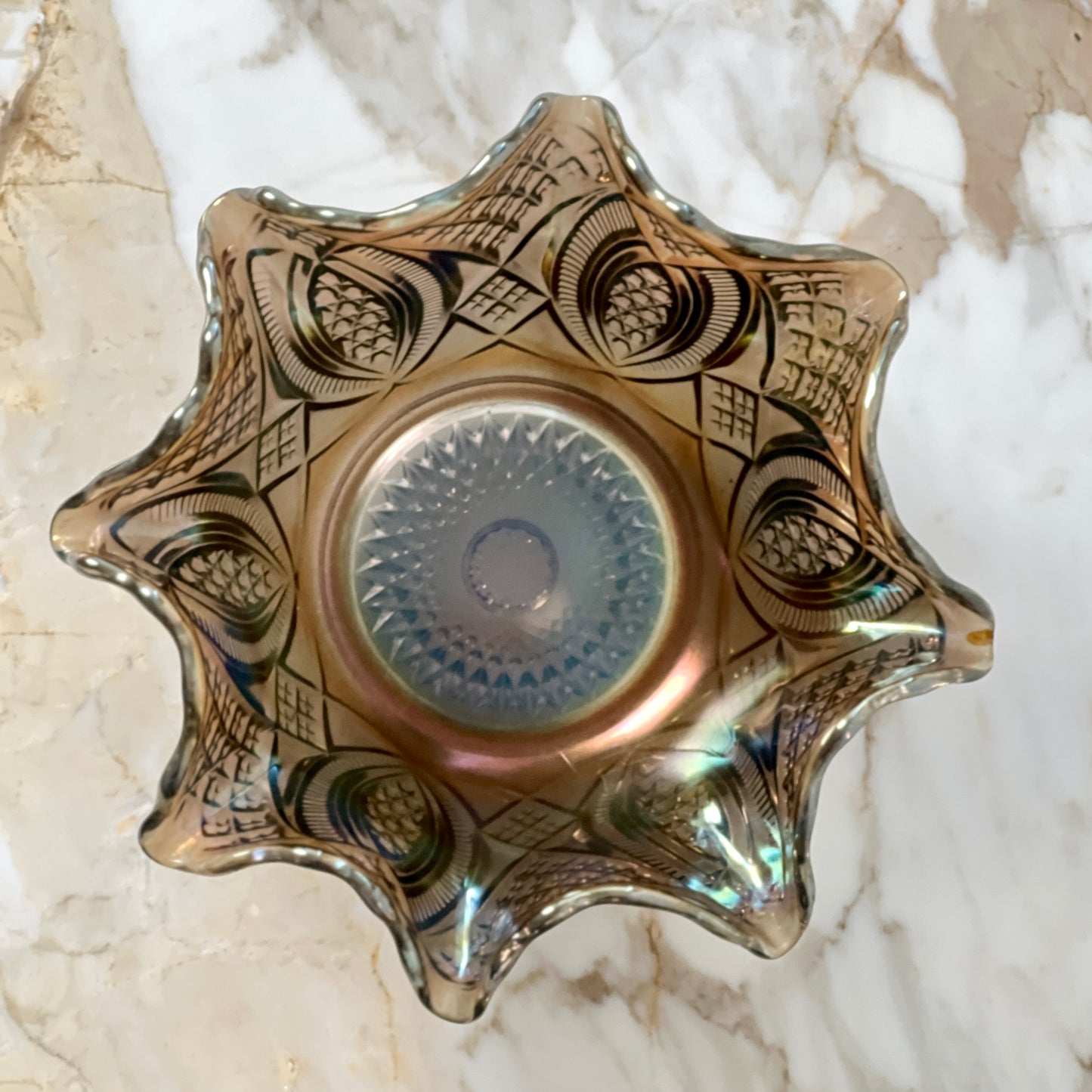 Iridescent Crimped Bowl