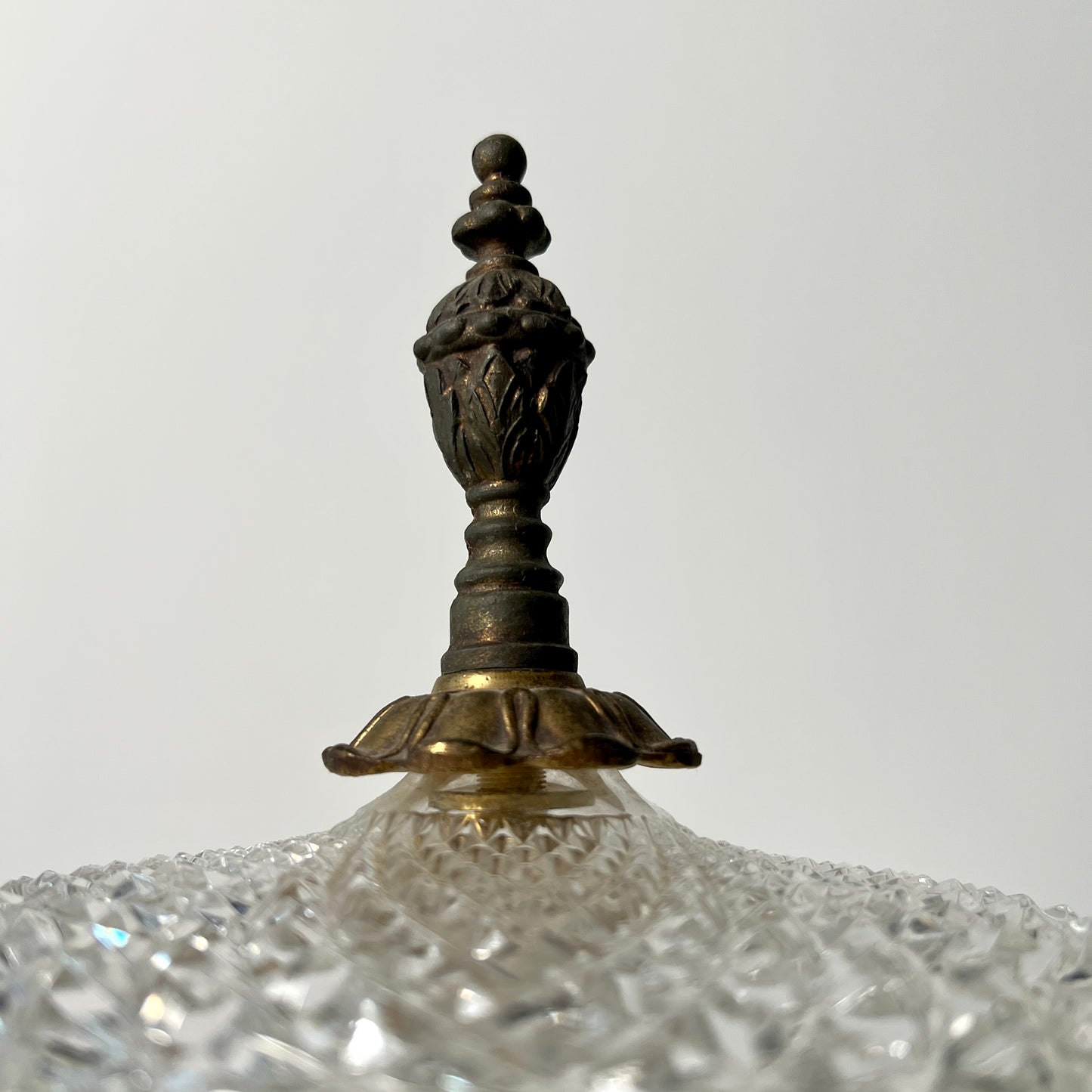 Glass & Brass Compote Dish