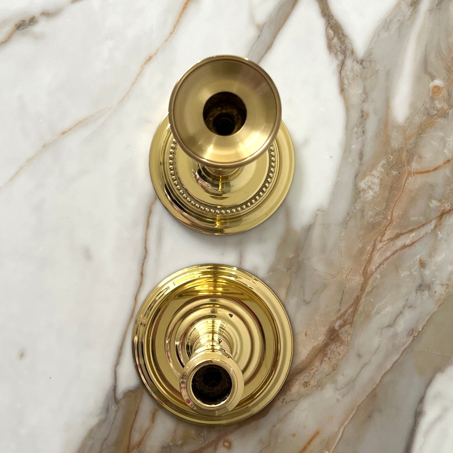 Baldwin Brass Candlesticks - Mismatched Pair