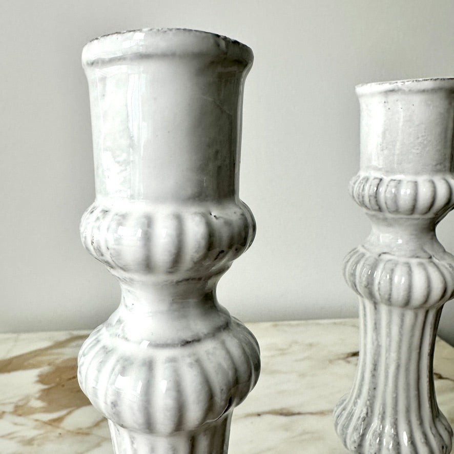 Astier de Villatte Peggy Candlesticks - Pair