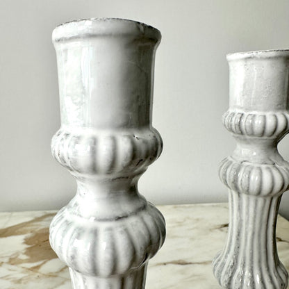 Astier de Villatte Peggy Candlesticks - Pair
