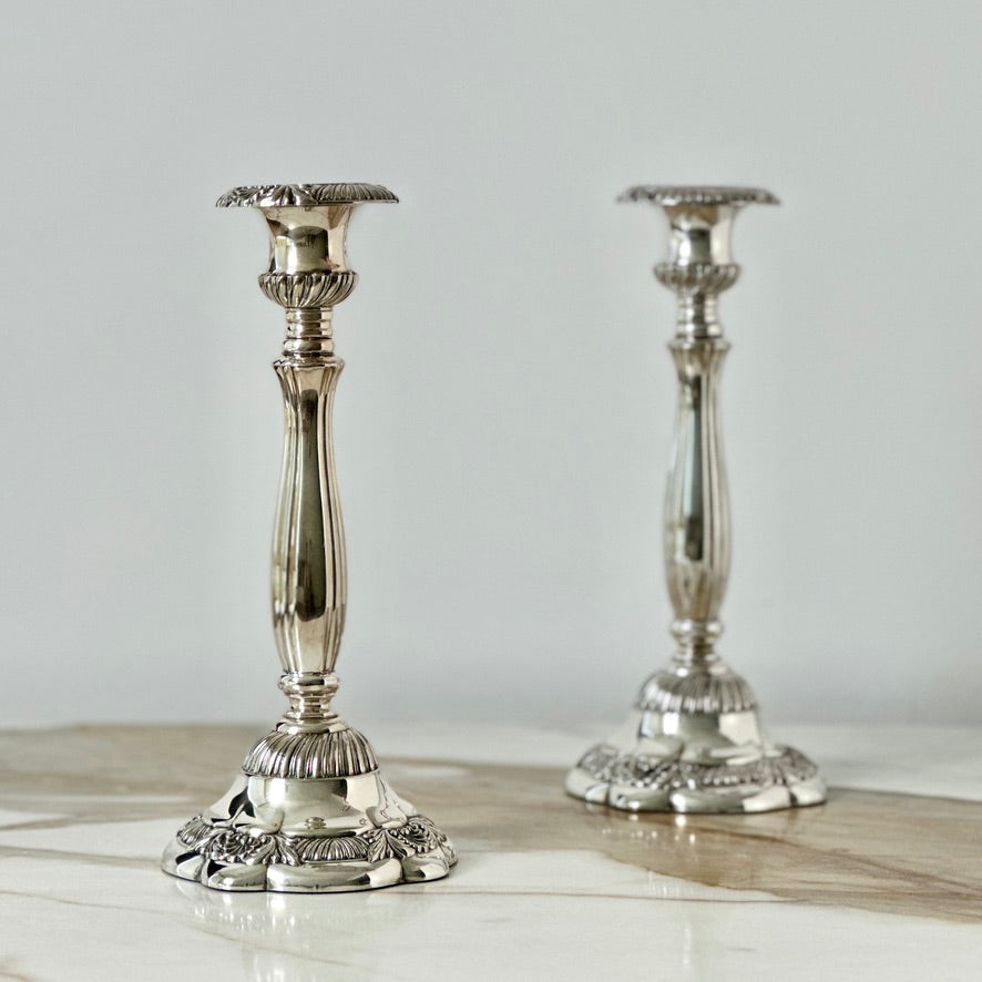 Neiman Marcus Italian Silver Candlesticks