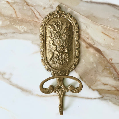 Brass Floral Wall Hook