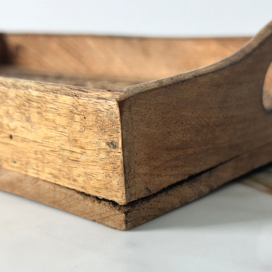 Wood Carved Serving Tray