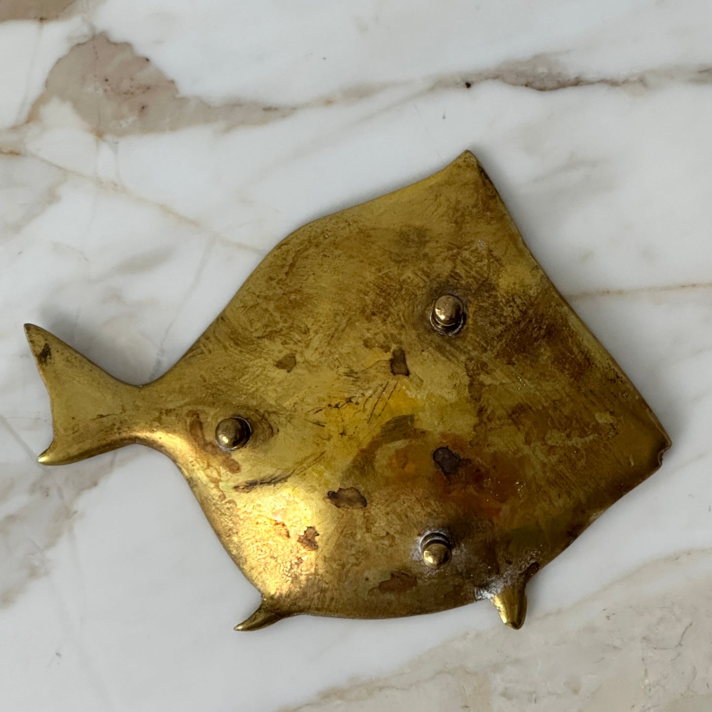 Small Brass Fish Dish