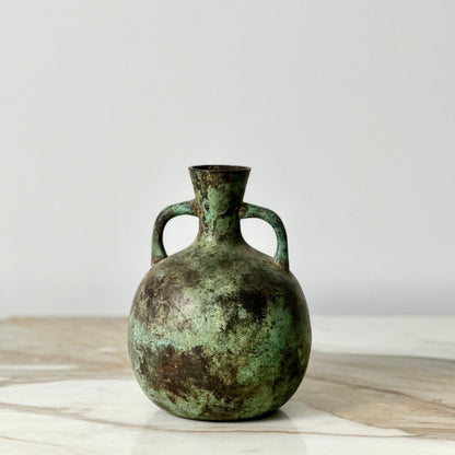 Metal Two Handle Vase