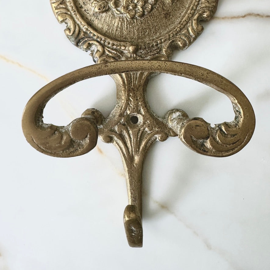 Brass Floral Wall Hook