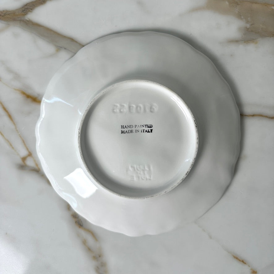 Italian Majolica Flower Plates - Set of 4