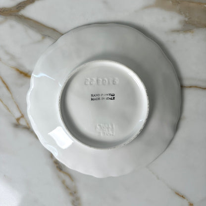 Italian Majolica Flower Plates - Set of 4