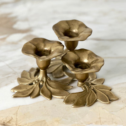 Brass Floral Candelabra