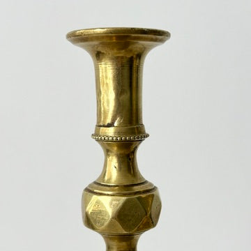 Brass Beehive Candlesticks - Pair