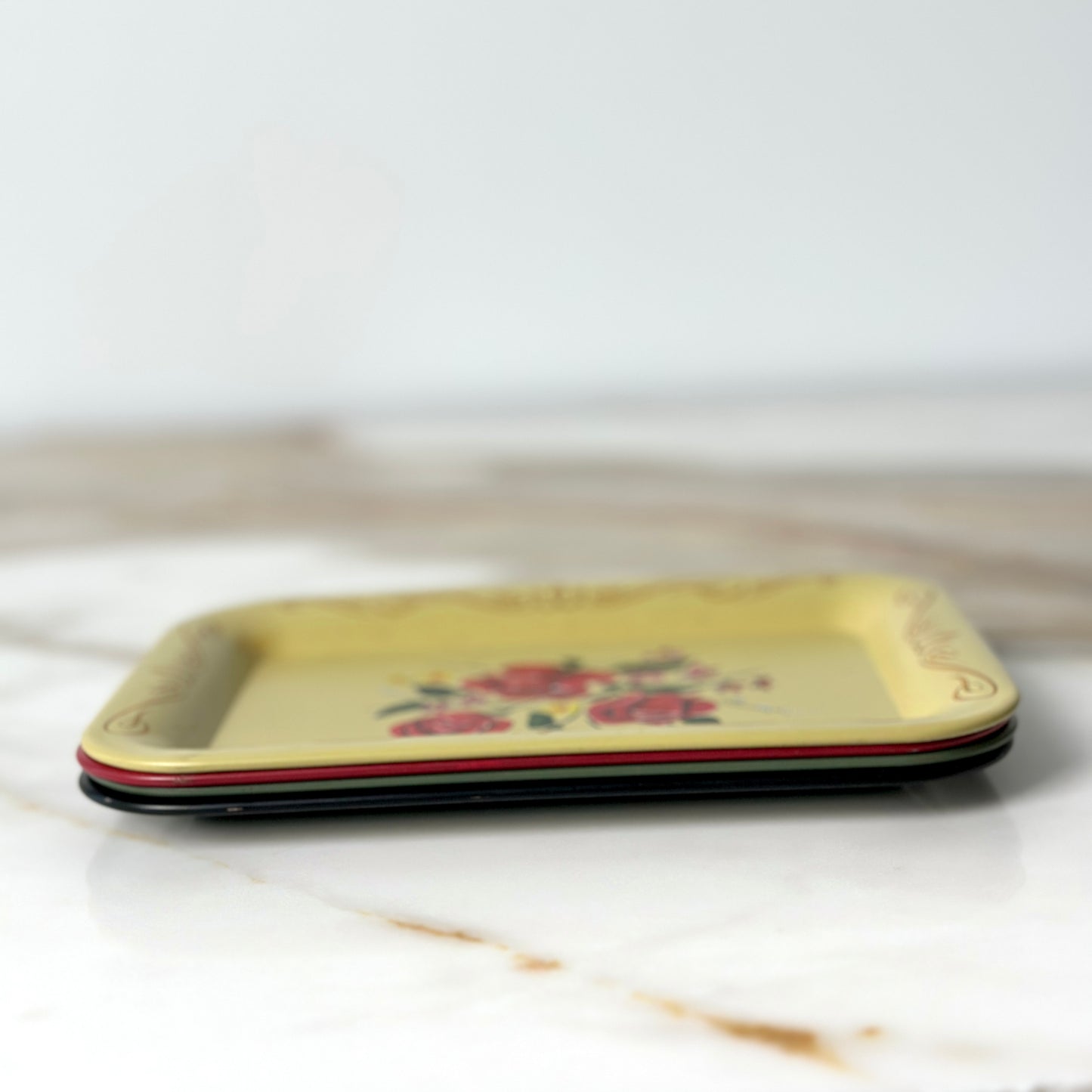Small Hand-Painted Metal Tray