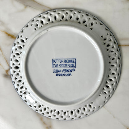 Lilian Vernon Blue and White Plate Wall Set