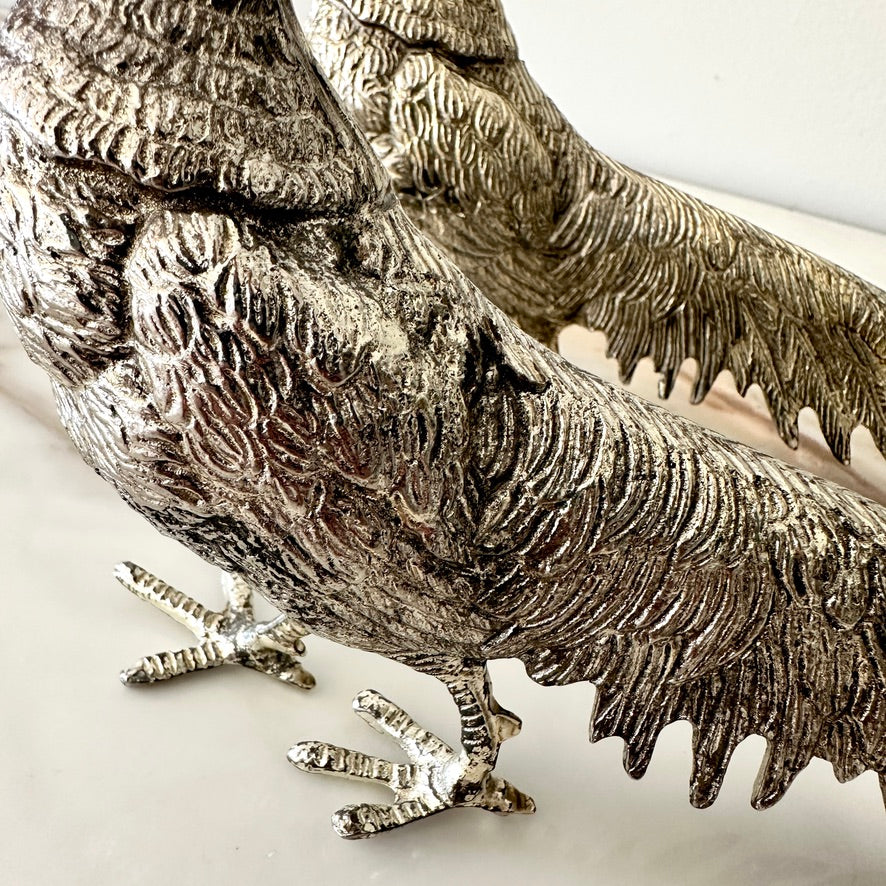 Metal Pheasants - Pair