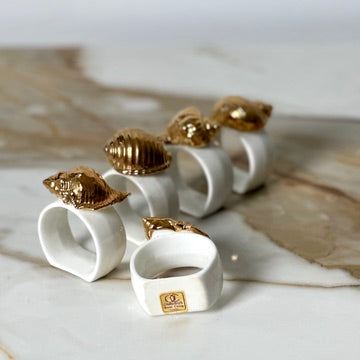 Omnibus Seashell Napkin Rings - Set of 5