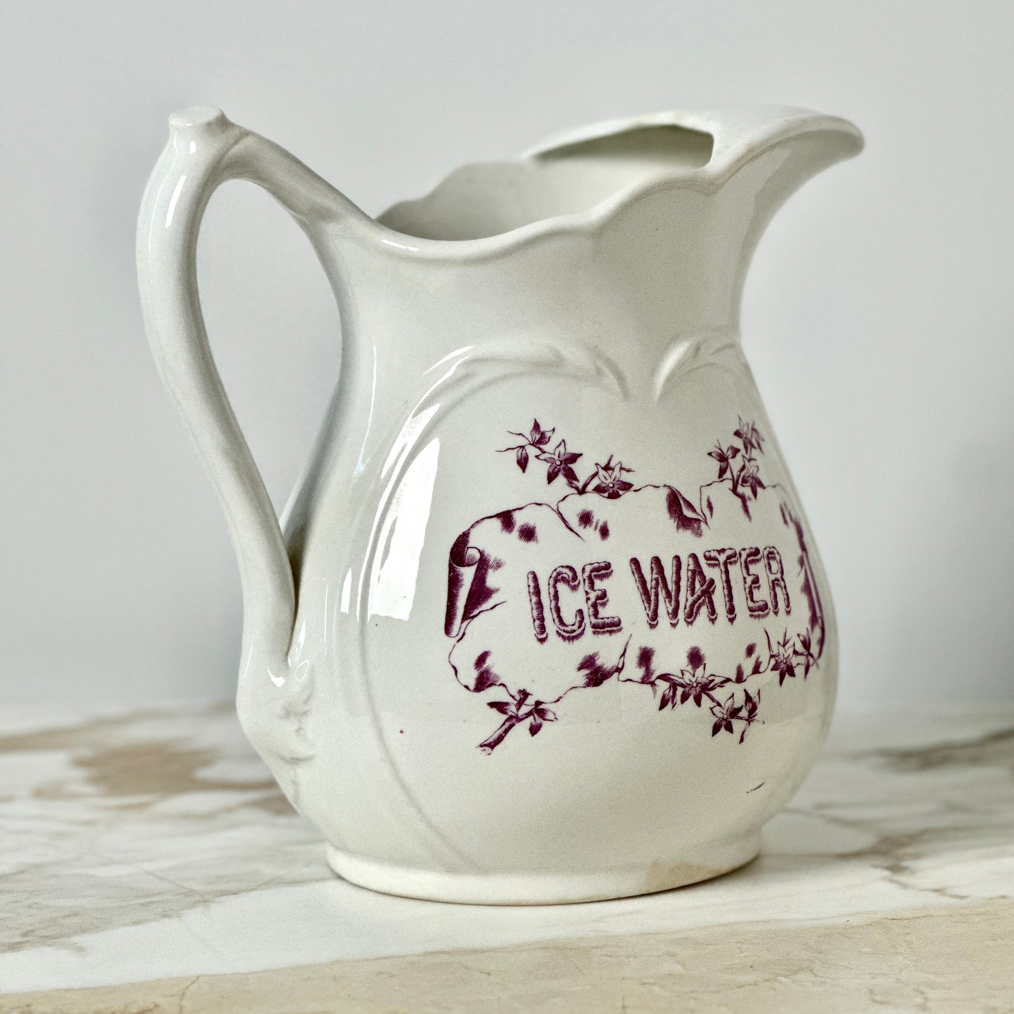 KT&K Ironstone Hotel Pitcher