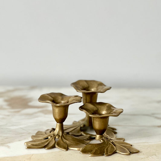 Brass Floral Candelabra