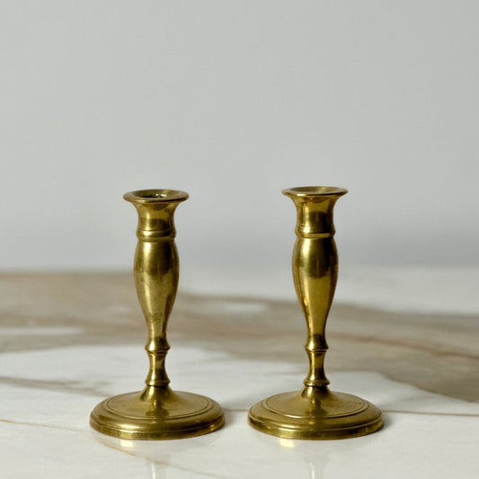 Brass Candlesticks - Pair