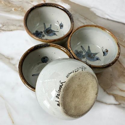 Ken Edwards El Palomar Blue Bird Bowls - set of 4
