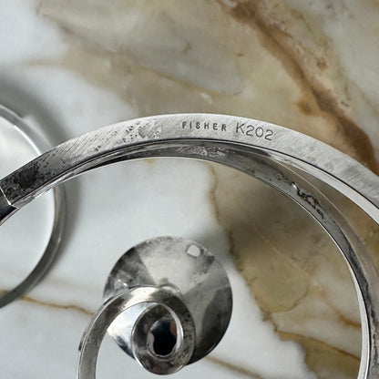 Fisher K202 Silver Plate Spiral Candlesticks - Pair