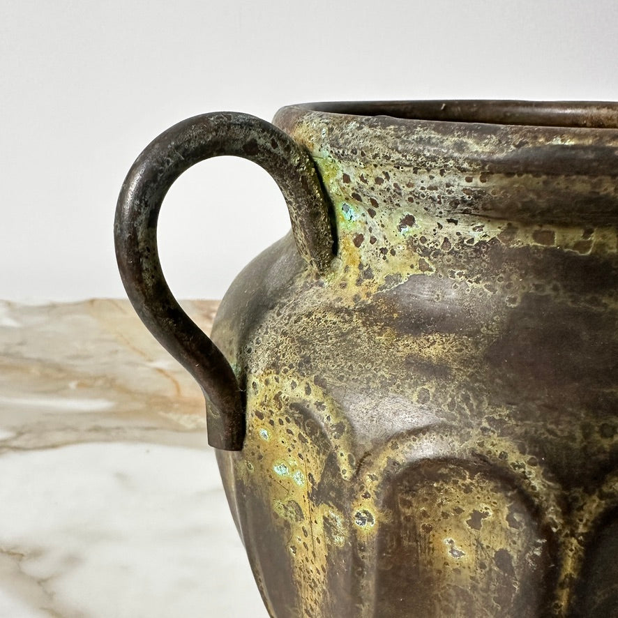 Double Handle Metal Vase