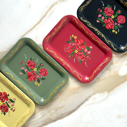 Small Hand-Painted Metal Tray