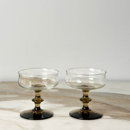 Libbey Tulip Brown Champagne Glasses - 4
