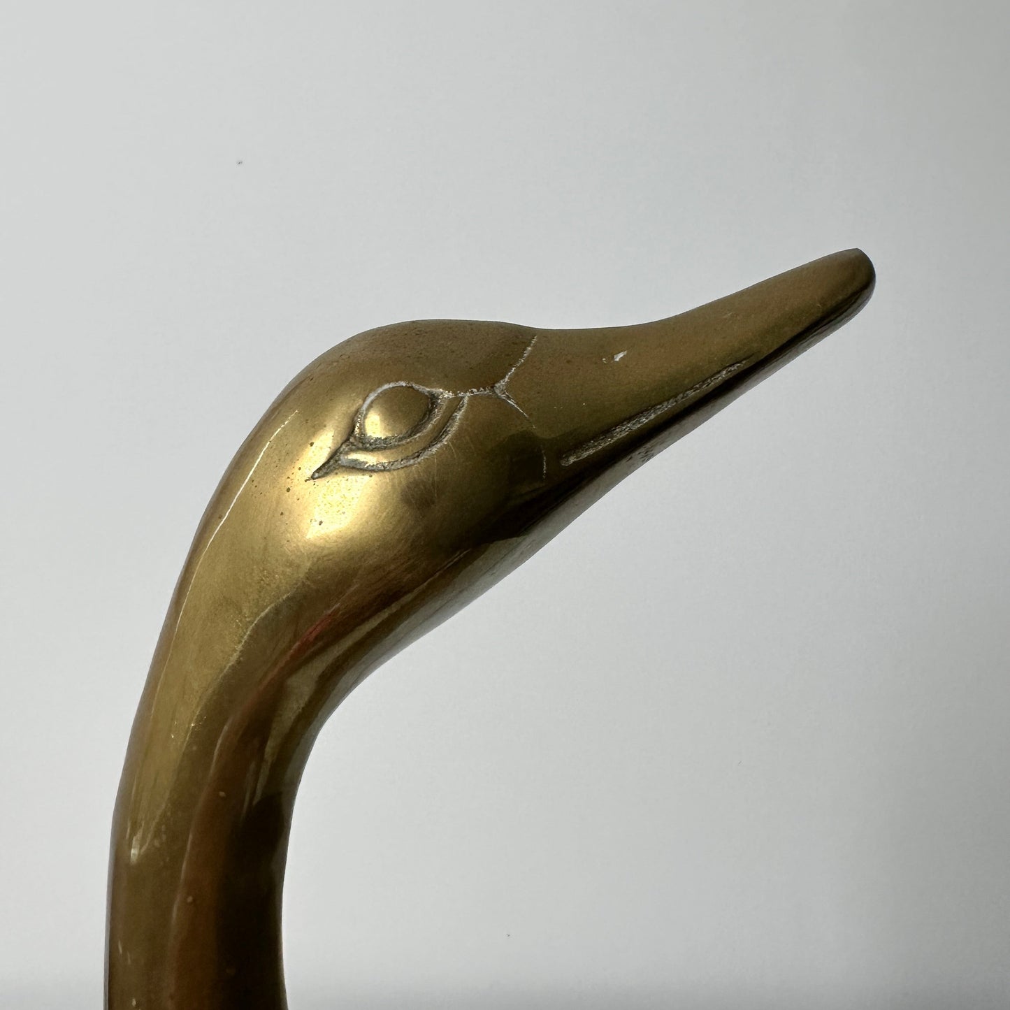 Hollywood Regency Large Brass Swan Planter