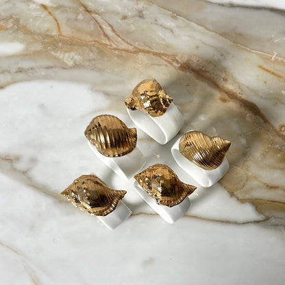 Omnibus Seashell Napkin Rings - Set of 5