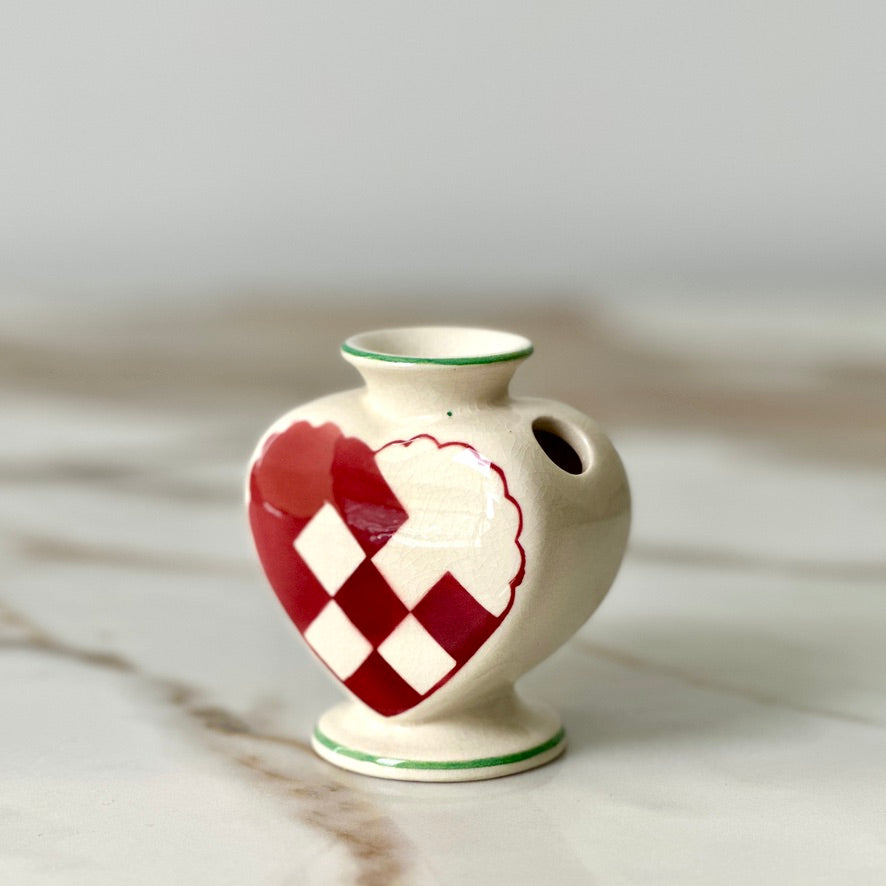 Aluminia Christmas Heart Vase & Candlestick