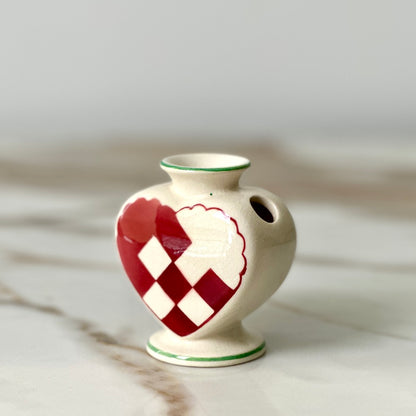 Aluminia Christmas Heart Vase & Candlestick