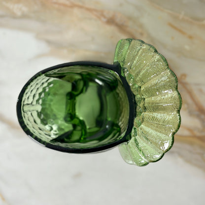 L.E. Smith Green Glass Turkey Dish