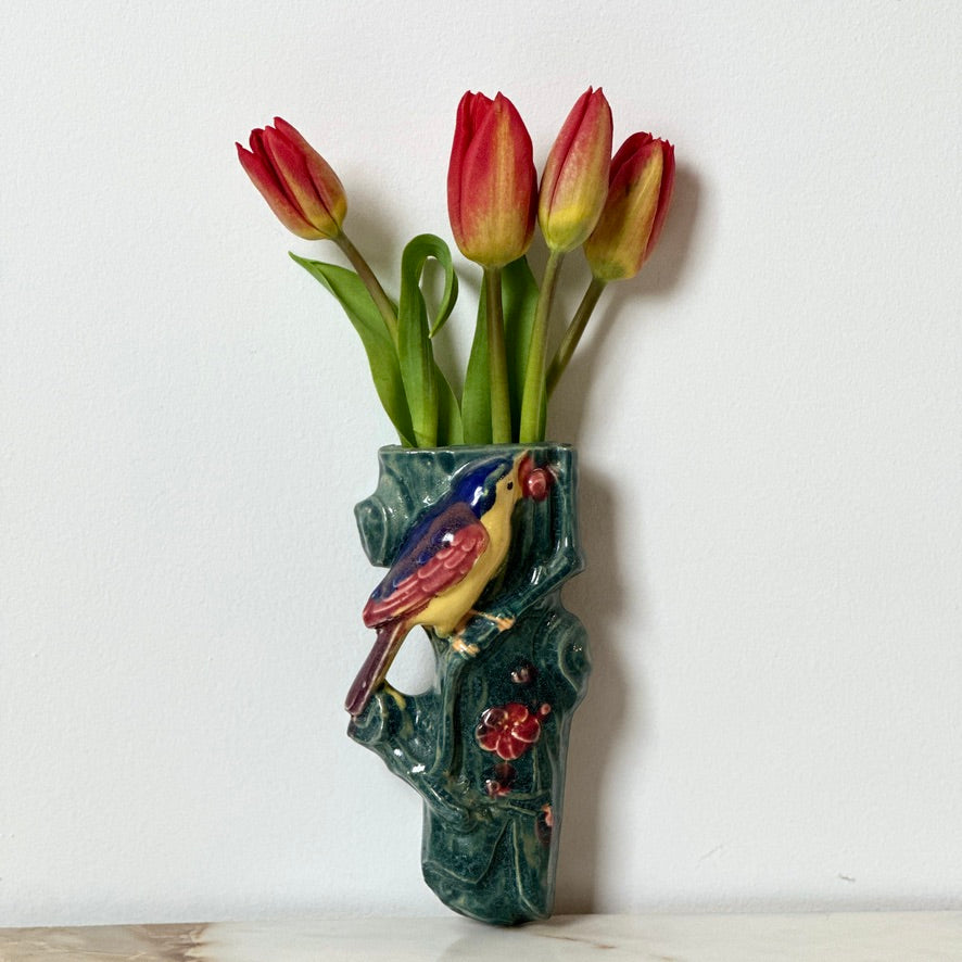 Japanese Bird Wall Pocket