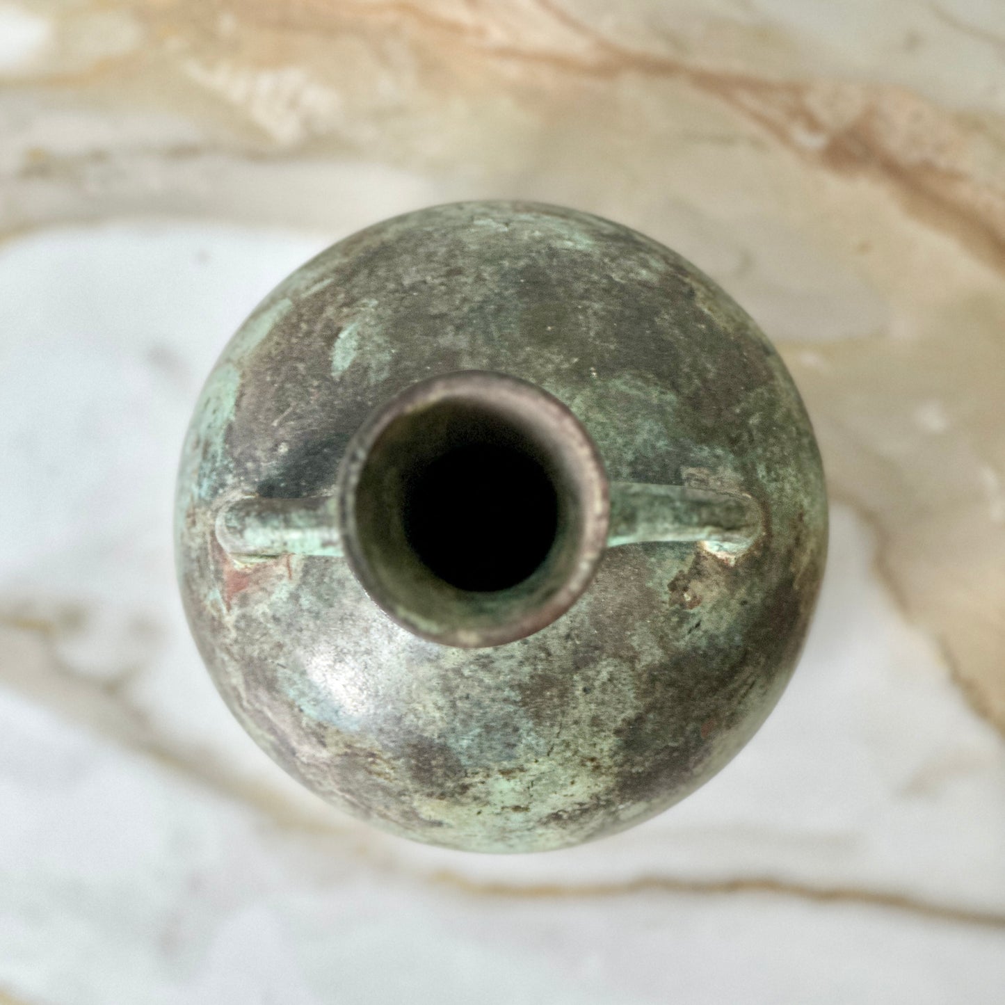 Metal Two Handle Vase