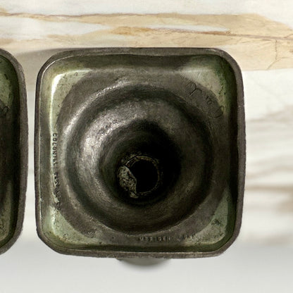 Colonial Casting Co Pewter Candlesticks - Pair