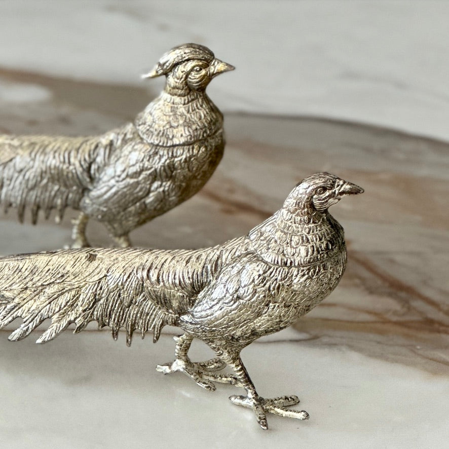 Metal Pheasants - Pair