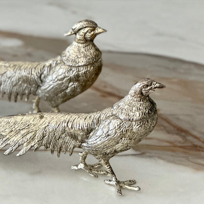 Metal Pheasants - Pair