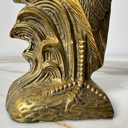 Brass Crane Bookend - Single