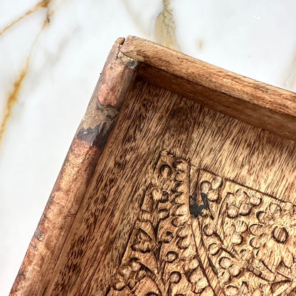 Wood Carved Serving Tray