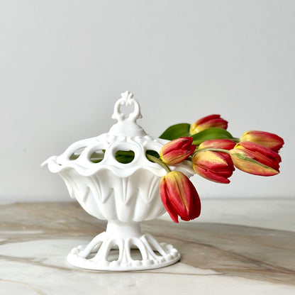 Fostoria Franklin Milk Glass Dish
