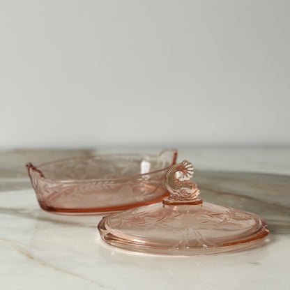 Heisey Lemon Dish & Dolphin Finial