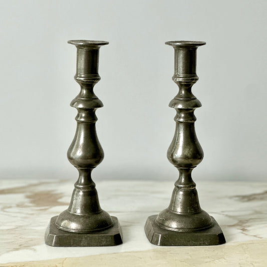Colonial Casting Co Pewter Candlesticks - Pair