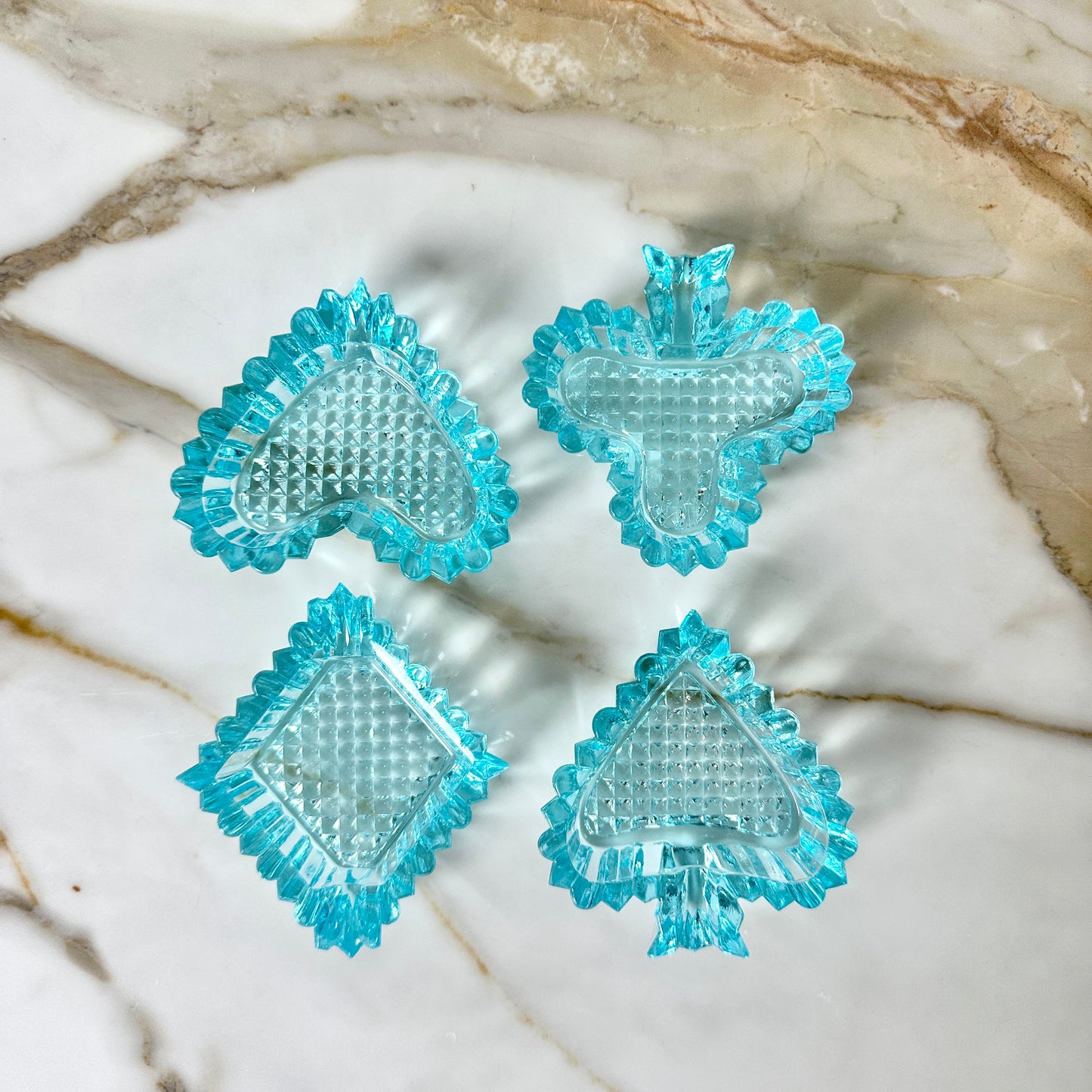 Four Playing Card Suit Ashtrays