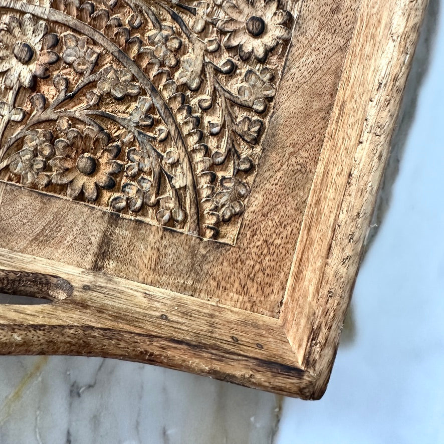 Wood Carved Serving Tray