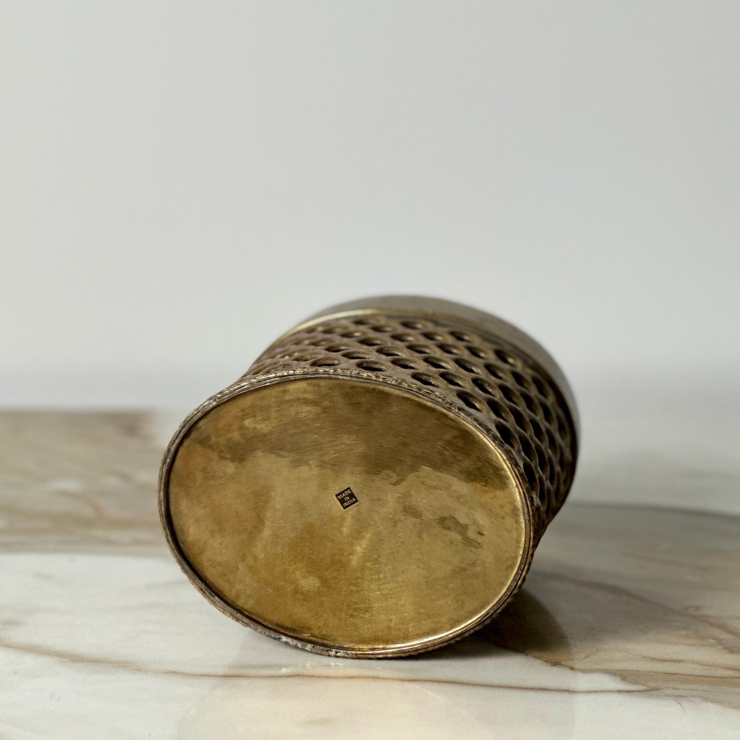 Woven Brass Box With Scallop Shell