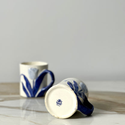 Delft Floral Coffee Cups - Pair